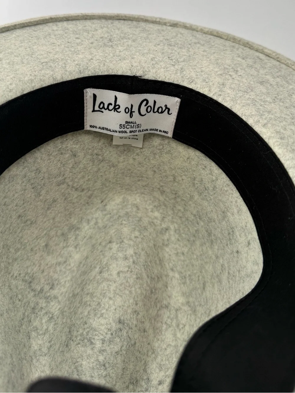 Lack of Color The Mack Wool Fedora Hat Grey Size Small 55cm